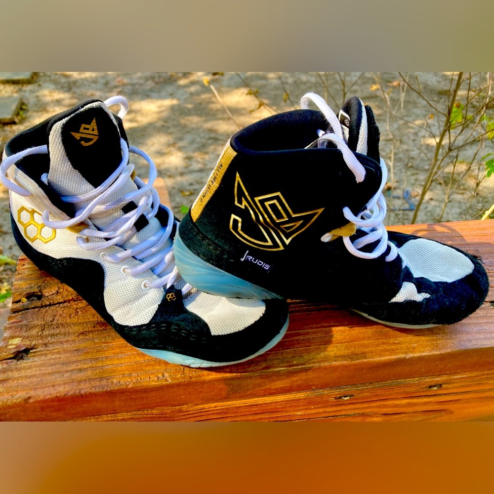 Men’s size 7 Rudis Jordan Burroughs “All I See is Gold” wrestling shoes
